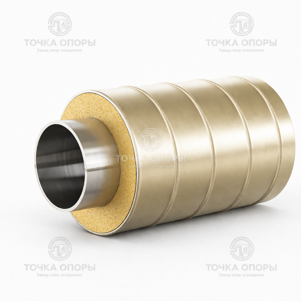 Труба ППУ стальная оболочка 1400х1220х11 мм ГОСТ 30732-2006