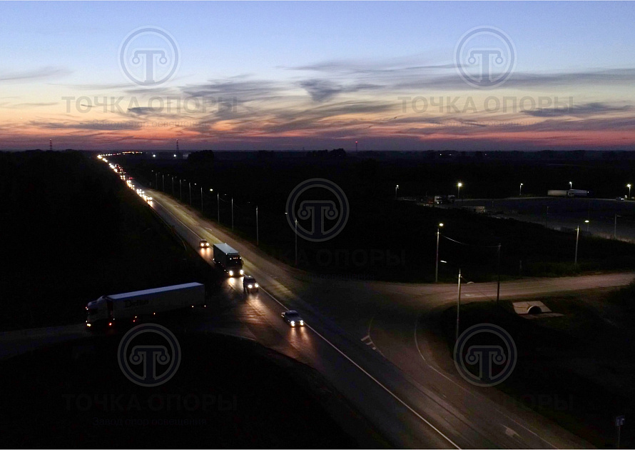 Поставка в город Новосибирск, для освещения участка дороги на Омском тракте, опор СФ