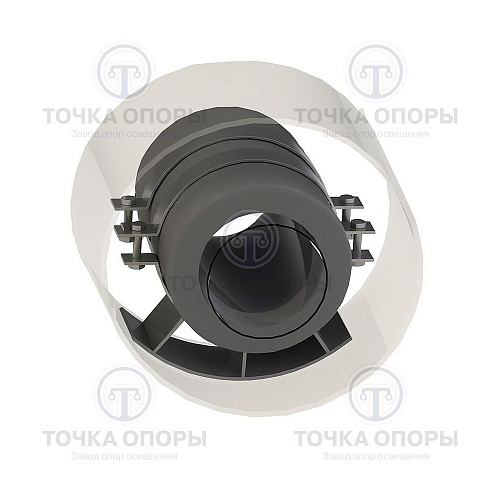Опора скользящая хомутовая в ППМ изоляции в стальном футляре